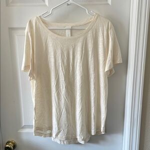H&M Cream Relaxed Short Sleeve T-Shirt